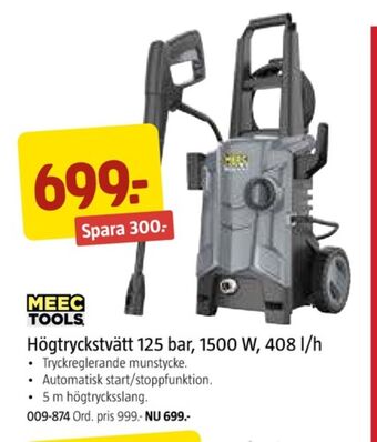 Jula Meec tools högtryckstvätt erbjuda