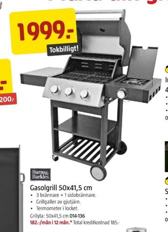 Jula Burns & barkles gasolgrill erbjuda