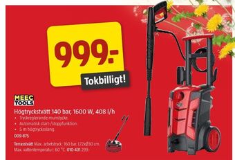 Jula Meec tools högtryckstvätt erbjuda