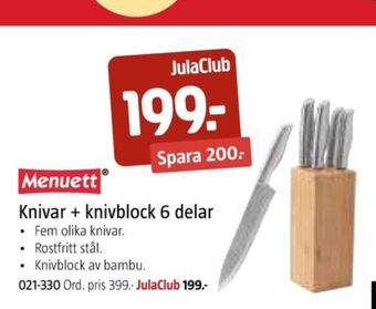 Jula Menuett knivar erbjuda