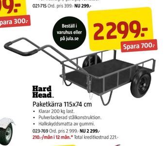 Jula Hard head kärra erbjuda