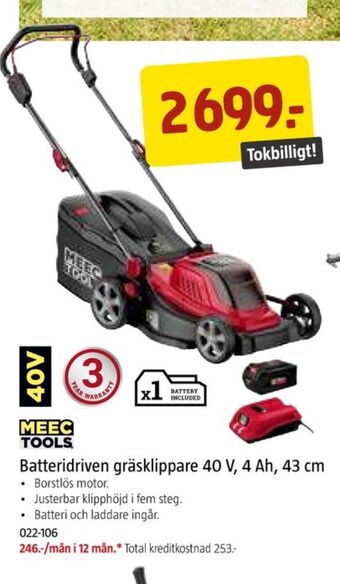 Jula Meec tools gräsklippare erbjuda