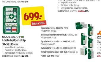 Jula Bluewear första hjälpen väska erbjuda