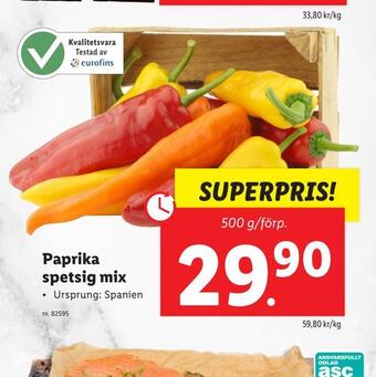 Lidl Paprika spetsig mix erbjuda