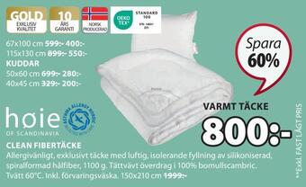 JYSK Clean fibertäcke erbjuda
