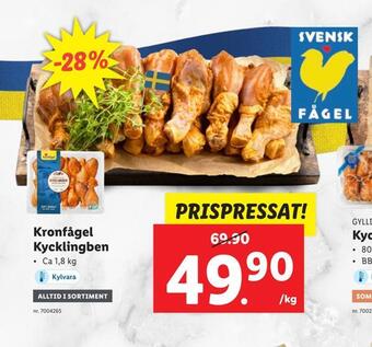 Lidl Kronfågel kycklingben erbjuda