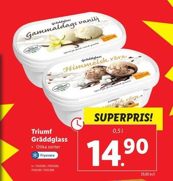 Lidl Triumf gräddglass erbjuda
