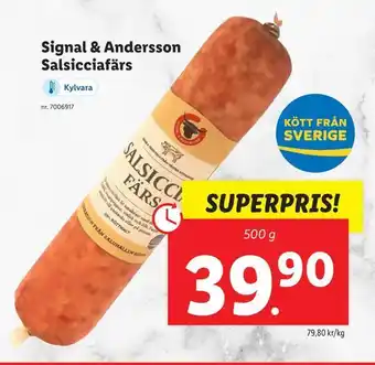 Lidl Signal & andersson salsicciafärs erbjuda