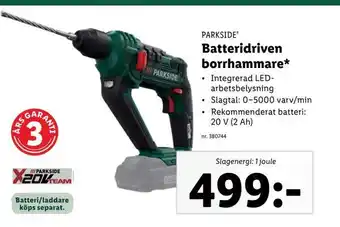 Batteridriven borrhammare