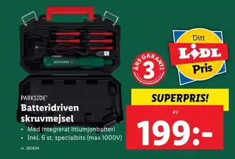 Lidl Batteridriven skruvmejsel erbjuda