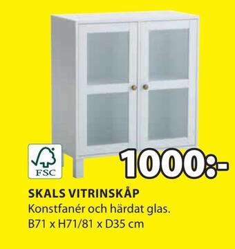 JYSK Skals vitrinskåp erbjuda