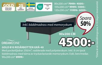 JYSK Gold b10 resårbotten grå-40 erbjuda