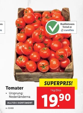 Lidl Tomater erbjuda