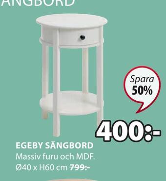 JYSK Egeby sängbord erbjuda