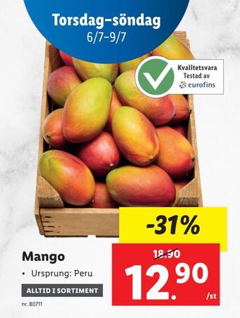 Lidl Mango erbjuda