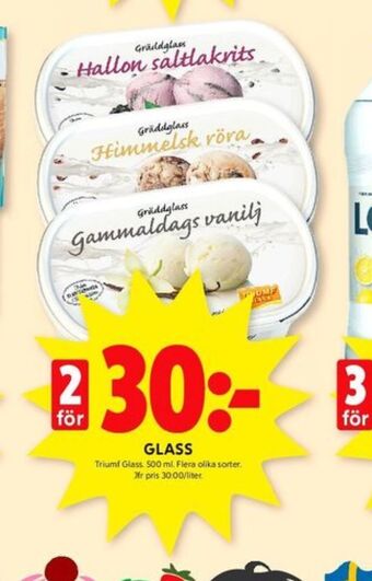 ICA Kvantum Triumf gräddglass erbjuda