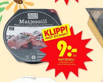 ICA Kvantum Klädesholmen matjessill erbjuda