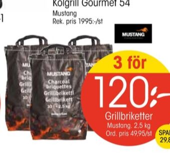 EKO Mustang grillkol/briketter erbjuda