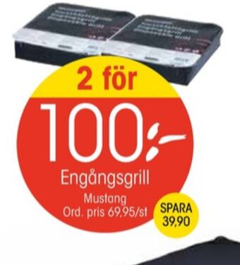 EKO Mustang engångsgrill erbjuda