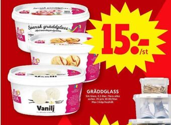 ICA Maxi Sia gräddglass erbjuda