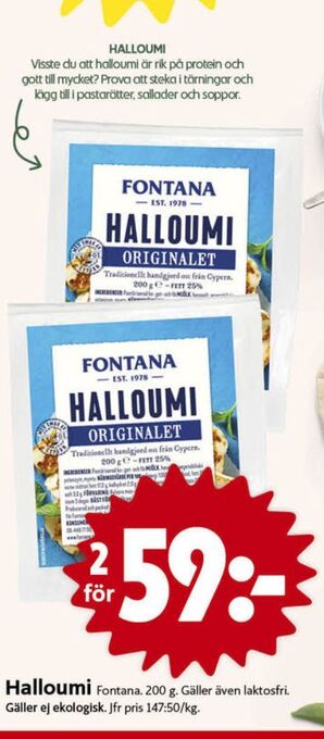 ICA Nära Fontana halloumi erbjuda