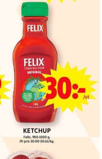 ICA Maxi Felix ketchup erbjuda