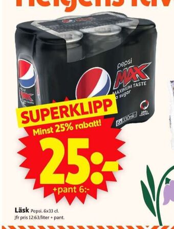 ICA Supermarket Pepsi läskedryck erbjuda