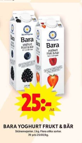 ICA Maxi Bara yoghurt erbjuda