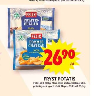 ICA Maxi Felix potatisprodukter erbjuda