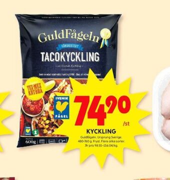 ICA Kvantum Guldfågeln tacokyckling erbjuda