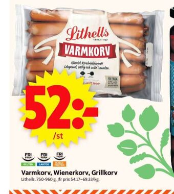 ICA Supermarket Lithells grillkorv erbjuda