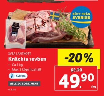 Lidl Svea lantkött revben erbjuda