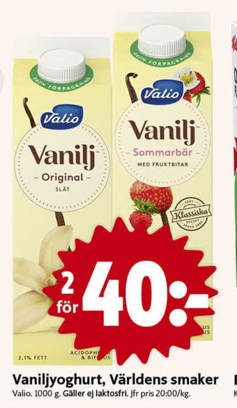ICA Nära Valio yoghurt erbjuda