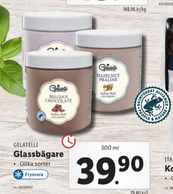 Lidl Gelatelli glass erbjuda