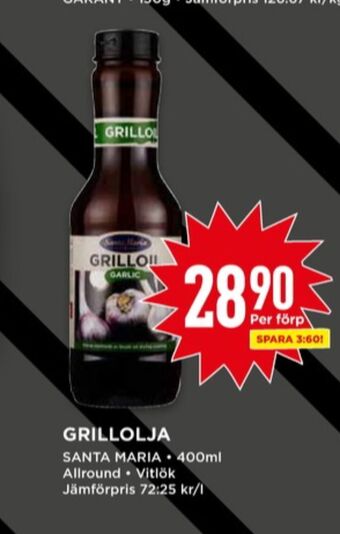 Willys Santa maria grillolja erbjuda