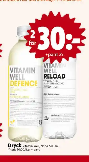 ICA Nära Vitamin well vitamindryck erbjuda