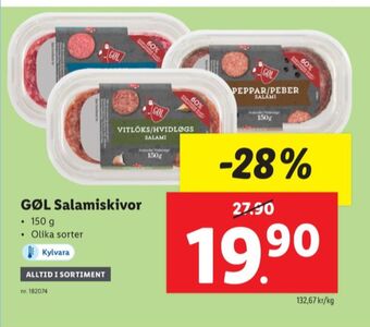 Lidl Gøl salami erbjuda
