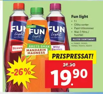 Lidl Fun light lättdryck erbjuda