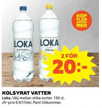 Coop Daglivs Kolsyrat vatten erbjuda