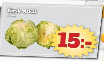 Bonum Matmarknad Färsk vitkål erbjuda