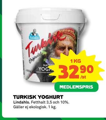 Coop Daglivs Turkisk yoghurt erbjuda