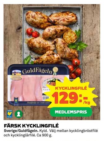 Coop Konsum Färsk kycklingfilé erbjuda