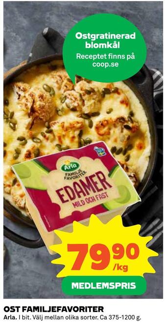 Coop Daglivs Ost familjefavoriter erbjuda