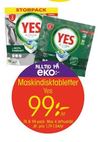 EKO Maskindisktabletter erbjuda