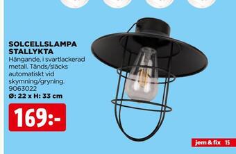 Jem&Fix Solcellslampa stallykta erbjuda