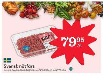 Hemköp Svensk nötfärs erbjuda