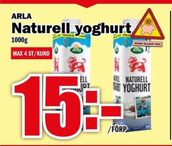 Matdax Naturell yoghurt erbjuda