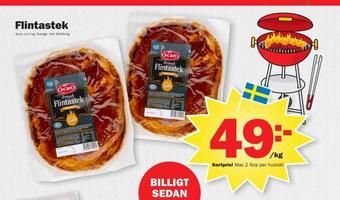 Pekås Flintastek erbjuda
