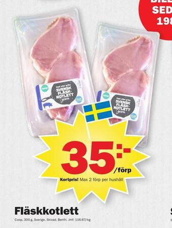 Pekås Fläskkotlett erbjuda