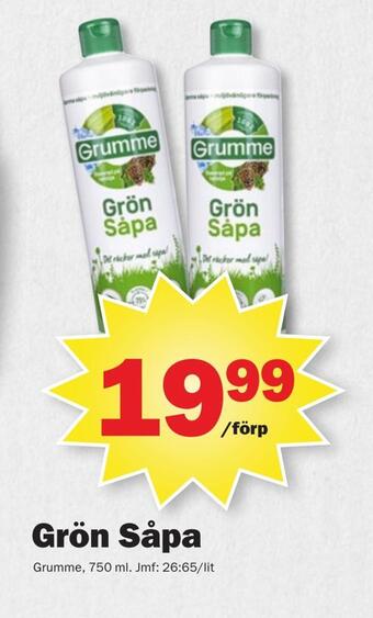 Pekås Grön såpa erbjuda
